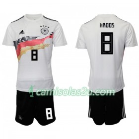 Camisolas de Futebol Alemanha KROOS 8 Criança Equipamento Principal 2019 Manga Curta